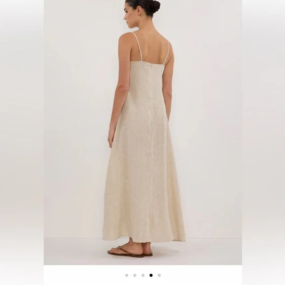 Dissh JEM NATURAL LINEN MAXI DRESS size 2 - Picture 4 of 10